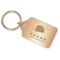 Dog Tag Key Ring (Brushed Brass - Engraved)